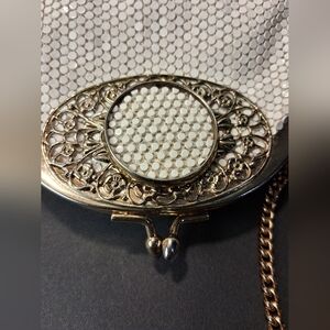 Vintage Lumared Beaded Evening Bag Ivory,